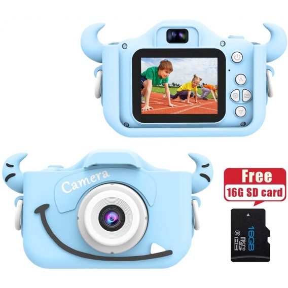Kids Digital Camera,12.0 Megapixel Kamera mit Einer kindgerechten,Niedlichen Silikonhülle,geeignet als Geburtstagsgeschenk BZW.S