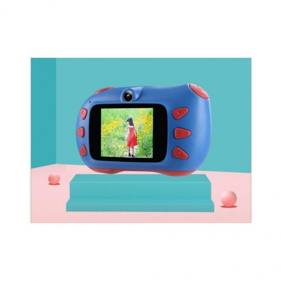 FNCF Kinderkamera, Digitalkamera mit 2-Zoll-IPS-Bildschirm, 1800-W-Pixel, 32G TF-Karte, USB-Kabel und Lanyard