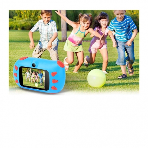 FNCF Kinderkamera, Digitalkamera mit 2-Zoll-IPS-Bildschirm, 1800-W-Pixel, 32G TF-Karte, USB-Kabel und Lanyard