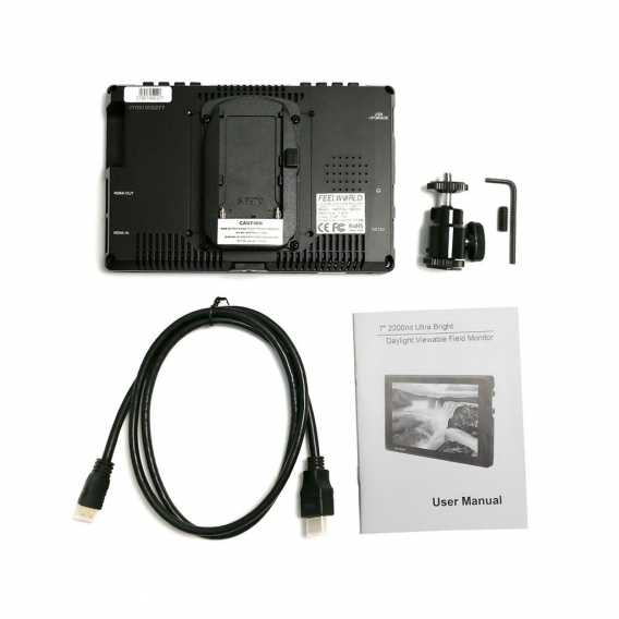 FEELWORLD FW279 7 Zoll Monitor 2200nit Ultraheller Tageslicht-sichtbarer Kamerafeldmonitor