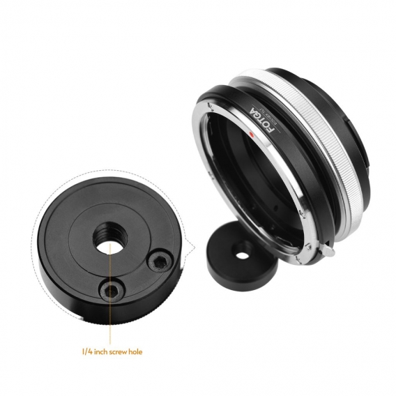 FOTGA Metall Tilt-Objektiv-Mount-Adapter-Ring Kompatibel mit Canon EOS EF Befestigung Objektiv Ersatz fuer Sony NEX-7 / NEX-5 / 