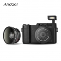 Andoer CDR2 1080P 15fps Full-HD-24MP Digitalkamera 3.0 "Drehbare LCD-Bildschirm Anti-Shake-4X Digital Zoom Built-in einziehbare 