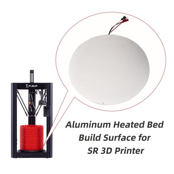 FLSUN SR 3D-Drucker Aluminium-Heizbett Build Surface Heat Bed 3D-Drucker Verbesserte Teile
