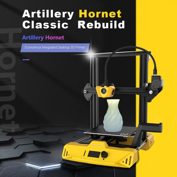 Artillery Hornet Hochpräzisions-3D-Drucker 95% vormontiert 220x220x250mm Bauvolumen Silent Printing mit Remote Drive Extruder fu
