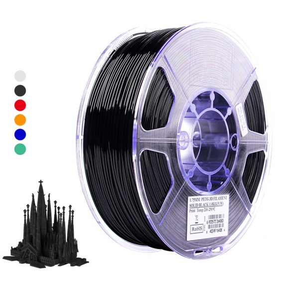 eSUN PETG 1,75 mm 3D-Drucker Filamentdruck Verbrauchsmaterial Maßgenauigkeit: +/- 0,05 mm 1 kg (2,2 lb) Spulenmaterial Nachfüllu