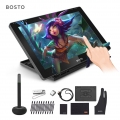 BOSTO BT-16HD 15,6 Zoll HD IPS Pen Display Stift Grafiktablett  Grafikmonitor mit Touch-Funktion Display Drawing Tablet für Fern