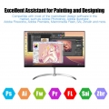 10x6 Zoll Professional Graphics Drawing Tablet 12 Express-Tasten mit 8192 Stufen Batteriefreier Stift / 30-teilige Schreibfedern