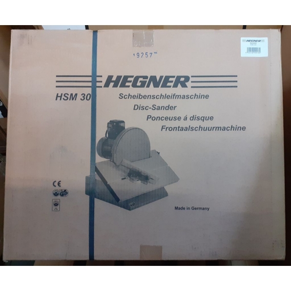 Hegner Scheibenschleifmaschine HSM 300 schwenkbarer Schleiftisch für Holz, Kunststoff, Metall 6400000 Orange