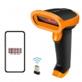 Drahtloser 2,4 G 1D-Barcode-Scanner Handheld-USB-Kabel-Barcode-Lesegeraet Manuelle Trigger-Scanning-Unterstuetzung Papiercode / 