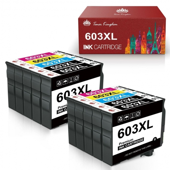 10-Pack Tintenpatronen Kompatibel für Epson 603 XL Druckerpatronen für Epson Exprssion Home XP-2105 XP-2100 XP-3105 XP-3100 XP-4