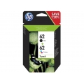 HP 62 Twin Pack - 2er-Pack - Schwarz, Tricolor HP