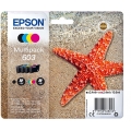 Epson C13T03U64020 603 Tintenpatrone MultiPack Bk,C,M,Y Blister Acustic Magnetic 3,4ml + 3x2,4ml VE＝4 für Epson Expression Home 