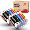 TonerKingdom Kompatible Druckerpatronen als Ersatz für Canon CLI-581 PGI-580 XXL für TR8550 TS6250 TS8250 TR7550 TS9550 TR8500 (