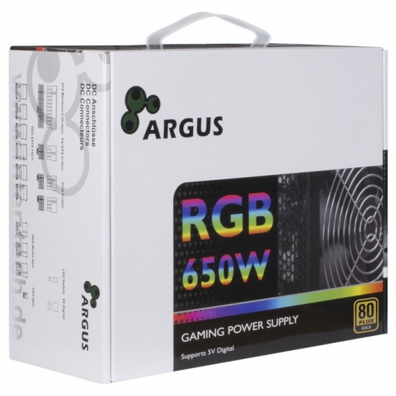 Inter-Tech Argus RGB-650W CM II Netzteil 20+4 pin ATX ATX Schwarz