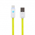 PNGXE® Noodle 1m flaches LED Licht PowerData+ Micro-USB 2.0 Ladekabel / Synchronisierungskabel 2A superspeed MicroUSB 2.0 Anschl
