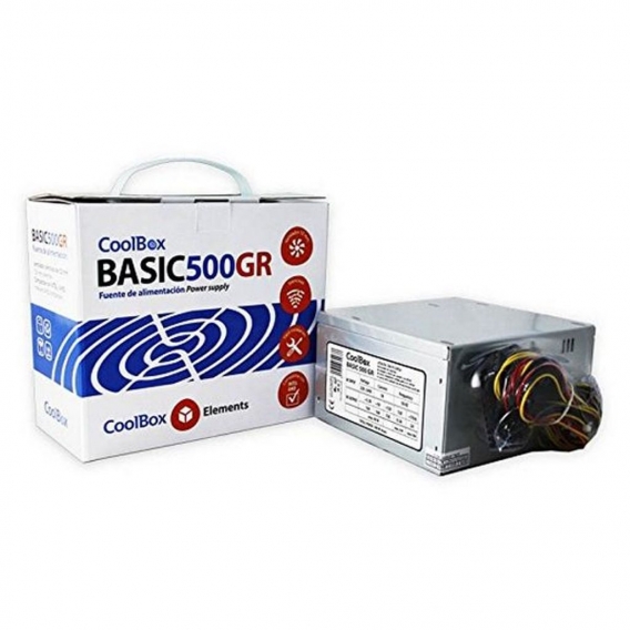 CoolBox Basic 500GR, 300 W, 100 - 240, +12V,+3.3V,+5V,+5Vsb,-12V, 80 W, 80 W, 6 W