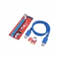 Pyzl PCEI64P-N03 007S PCI-E Extender Riser Card USB 3.0 Kabel SATA Netzkabel