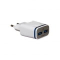 Sunix Netzteil Schnell Ladegerät 2,1A Tragbares 2X USB Dual Port Fast Charge Reiseladegerät Steckdose + 1,2m Micro-Usb Kabel kom