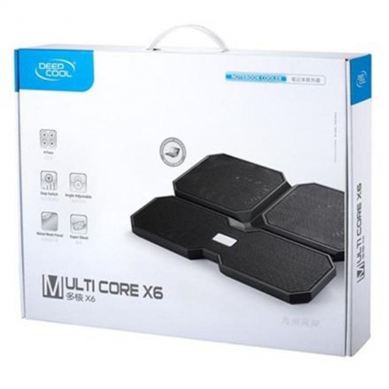 deepcool Multicore x6 Notebook Kühler bis 15,6" 900g g, 380X295X24mm mm, Schwarz