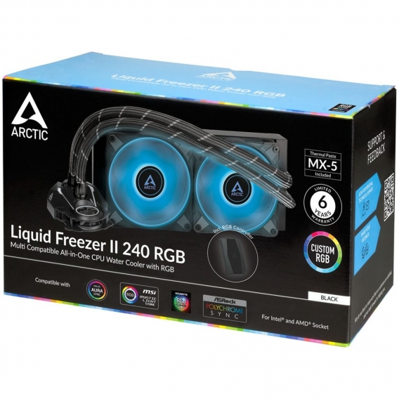 WAK ARCTIC Liquid Freezer II 240 RGB Black with Controller