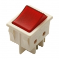 11.405.IL/BR Zweipoliger Schalter Lichtart 16A/250V ON-OFF Electro DH Farbe White und Red 8430552016648