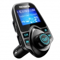 Bluetooth FM Transmitter for Car, Wireless Bluetooth Car Adapter with Hand-Free Calling and 1.44" LCD Display, Music Player Supp