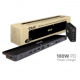 More about Club3D ChargingDock USB-C 3.2 -＞7xUSB/DP/HDMI/LAN/Audio 100W retail
