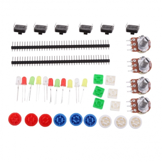 Projekt Starter Kit Widerstände, Potentiometer, LEDs, viel Zubehör für Arduino