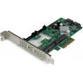 StarTech 2 Port PCI Express 2.0 SATA III 6Gb/s Raid Controller Card with 2 mSATA Connectors and HyperDuo SSD Tiering