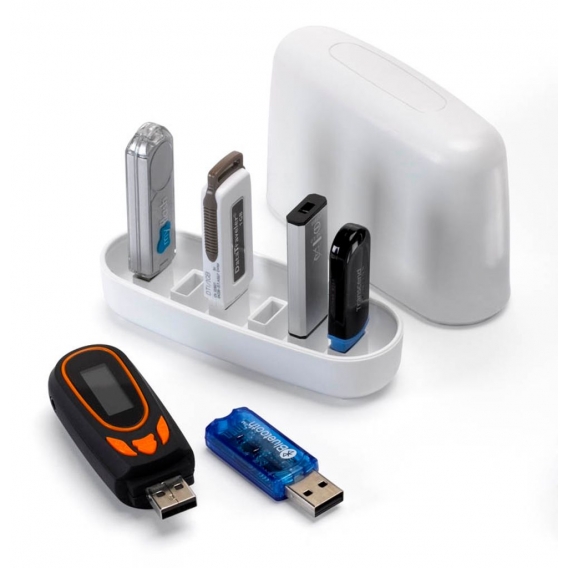 Exponent USB Carrier - USB-Flash-Laufwerk-Hülle - Kapazität: 6 USB-Flash-Laufwerke - weiß