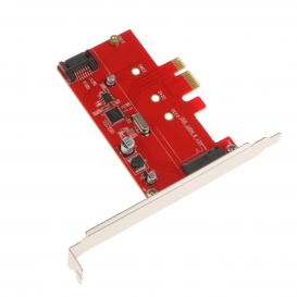 More about PCI-E zu M.2 (NGFF) + SATA3.0 Riser-Karte Erweiterungskarte Super Speed Kartenadapter Unterstützt M.2 (NGFF) SATA Solid-State-La