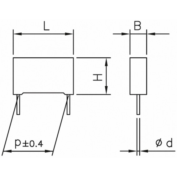 KEMET Entstörkondensator, 3,3nF, 300V