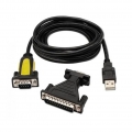 AISENS A104-0039 - 1,8m USB zu Seriell Konverter, Schwarz