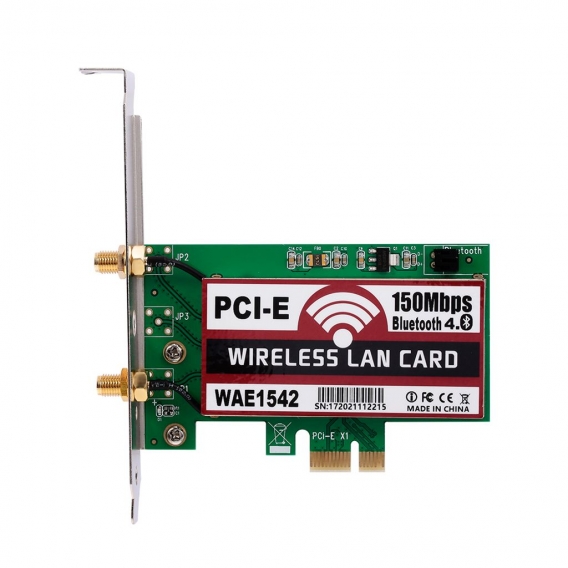 Wireless LAN-Karte BT WiFi-Netzwerkkarte mit High-Gain-Antennen 150M PCI-E-Adapterkarte