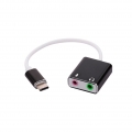 USB C Typ C Typ C Externe Soundkarte Hi-Fi Magic Voice 7.1 CH Audiokartenadapter USB-C an Buchse 3,5 mm Kopfhoerer Mikrofon Laut