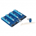 PCI-E-Adapterkarte Konverterkarte fuer PCI-E X1 zu PCI-E X16-Erweiterungskarte mit USB3.0-Kabel Netzkabel Plug and Play