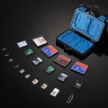 PULUZ Wasserdichte Speicherkartenleser Aufbewahrungsbox fuer USB SD CF TF Reader SIM-Karten Schutzhuelle Halter fuer Tablet Comp