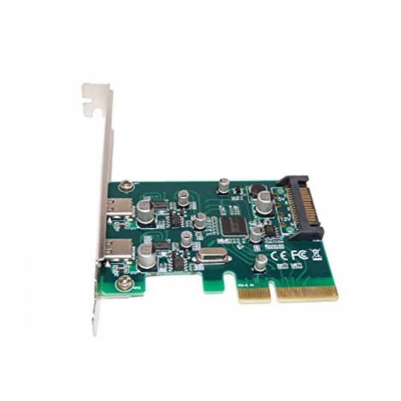 SuperSpeed + 2 Anschlüsse PCI-E 4 x zu USB 3.1 Expansion Card – Schnittstelle USB 3.1 Anschlüssen Typ C Express Card Desktop mit