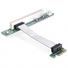 More about 41856 - Riser-Karte PCI-Express - x1 ＞ 1x PCI, mit flexiblem Kabel, 9 cm, links gerichtet