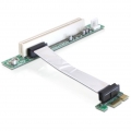 41856 - Riser-Karte PCI-Express - x1 ＞ 1x PCI, mit flexiblem Kabel, 9 cm, links gerichtet