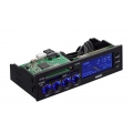 sempre SE-MP-5CFC4-BL 5,25" 4x Lüftersteuerung blue LCD Multi-Cardreader & eSATA(N)