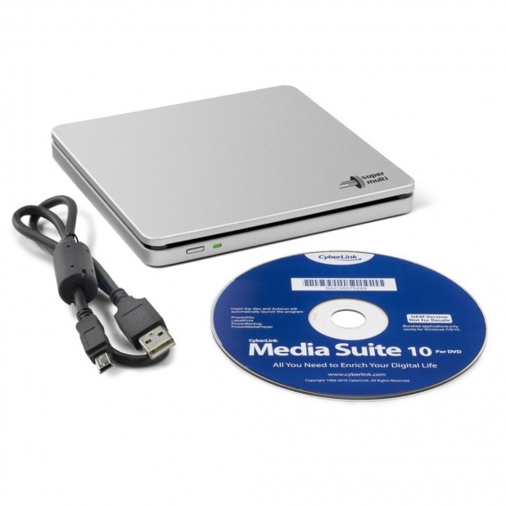 HLDS GP70NS50 DVD-Brenner ultra slim USB2.0 silber - DVD-Brenner - CD: 8x HLDS
