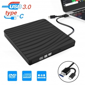 More about USB 3.0+Type C 2 in 1Externes optisches Laufwerk DVD Brenner, Notebook universelles mobiles CD DVD Brenn