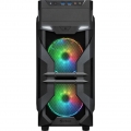 Sharkoon VG7-W RGB - Midi ATX Tower - PC - Acryl - Schwarz - ATX,Micro ATX,Mini-ATX - Multi