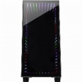 Inter-Tech X-608 Infinity Micro - Tower - PC - Glas - ITX,uATX - Gaming - Rot/Grün/Blau