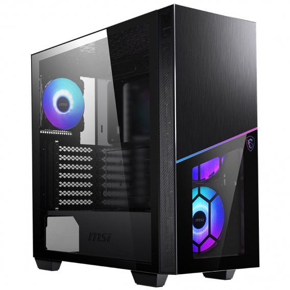 MSI MPG SEKIRA 100R - Desktop - PC - Schwarz - ATX - EATX - micro ATX - Mini-ITX - Gaming - Rot/Grün