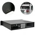 RackMatic - Server Gehäuse Chassis Rack 19" IPC mini-ITX micro-ATX 2HE 1x5.25" 5x3.5" Tiefe 400mm