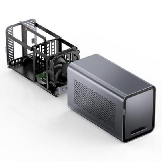 Kleines Computer-PC-Gehäuse, Hot-Swap-Gehäuse, 140-mm-Lüfter, All-in-One-Multimedia für ITX-Gehäuse