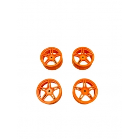 More about Arrowmax 1/10 TC 5 Spoke Split Rims +0MM Offset Orange (4) AM-042815