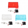 Schützende Kasten Behälter Mit Kühlventilator und 1x Packung Schrauben Für Raspberry Pi Farbe Transparent